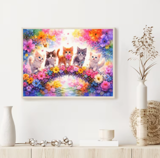Preview: Diamond Painting Katzenbande